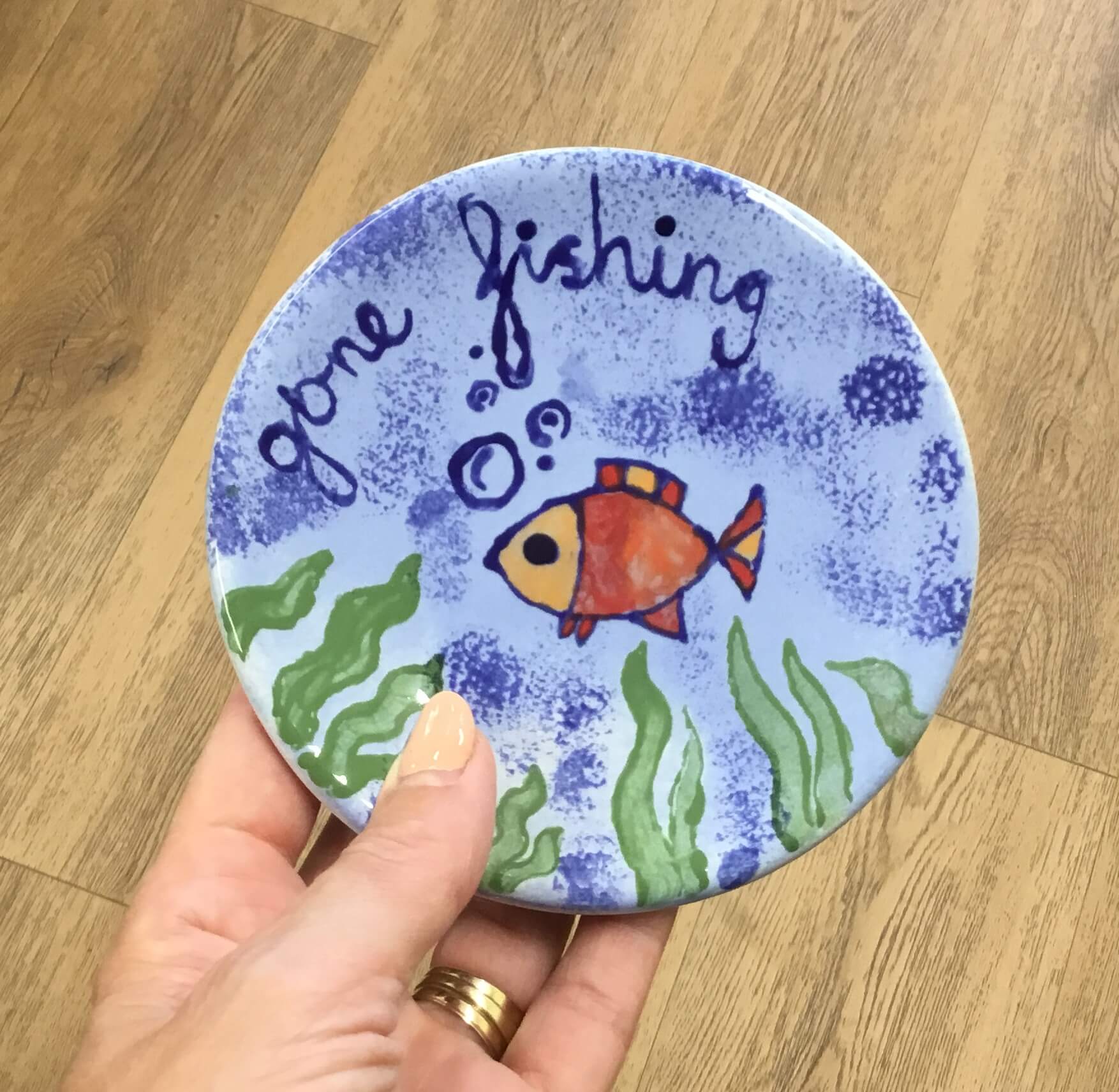 Coupe Dessert Plate - fish